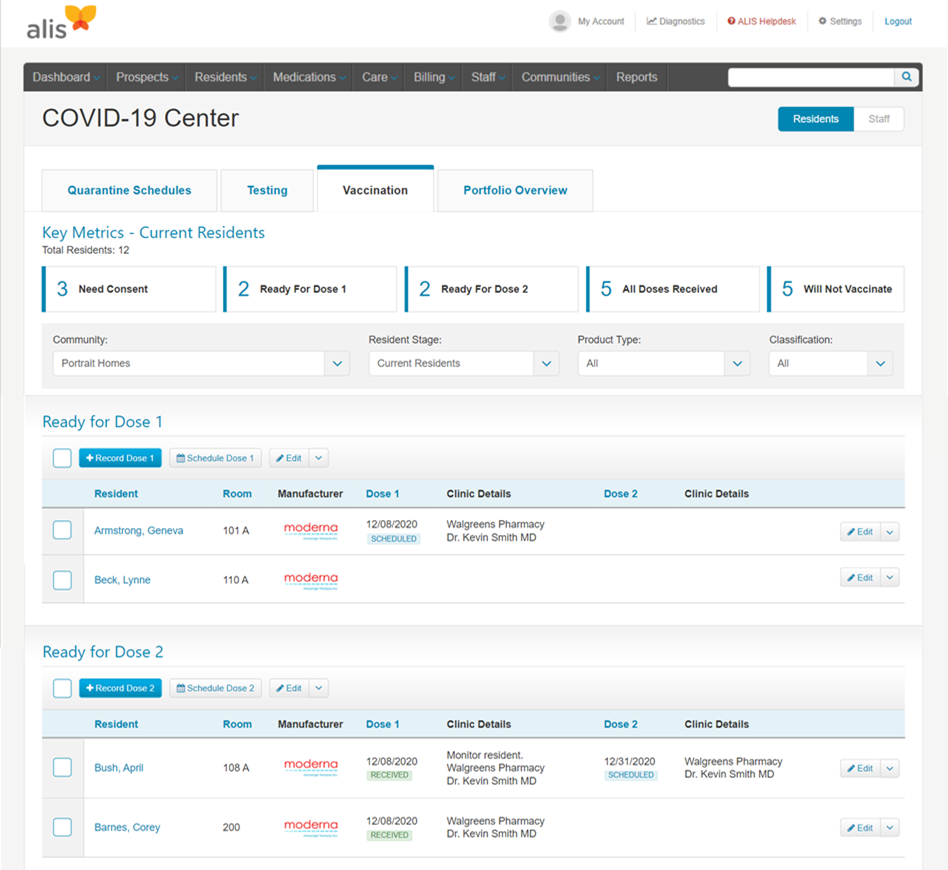 ALIS - vaccine tracking center